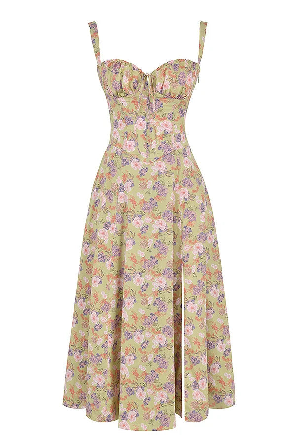 UrbanVibe™ FLORAL MIDRIFF WAIST SHAPER DRESS