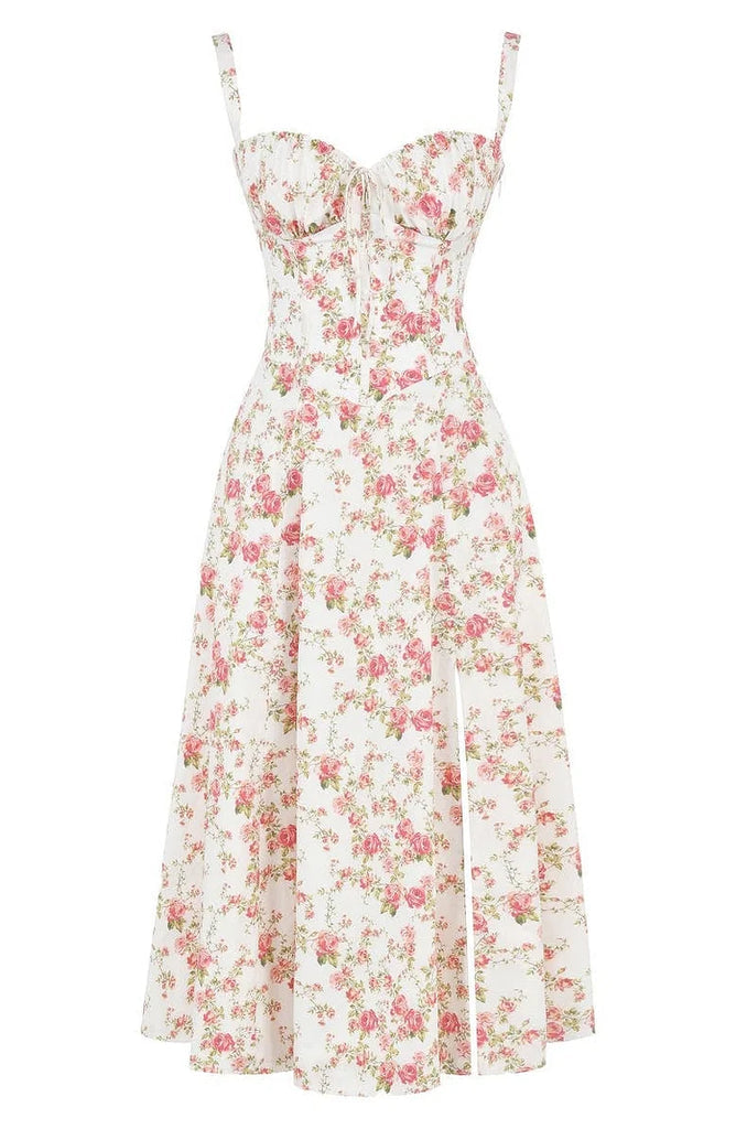 UrbanVibe™ FLORAL MIDRIFF WAIST SHAPER DRESS