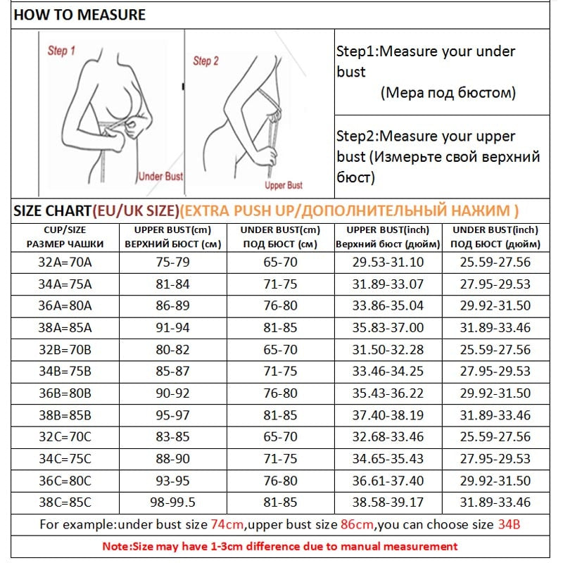 UrbanVibe™ Front Closure Sexy Push Up Bra