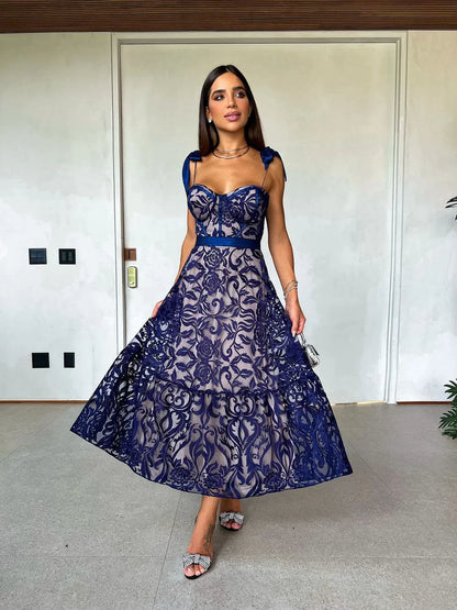 Printed Sleeveless Midi Dress