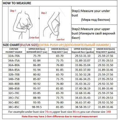 UrbanVibe™ Front Closure Sexy Push Up Bra